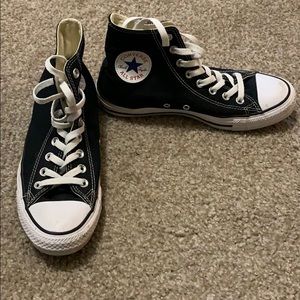Black high top converse